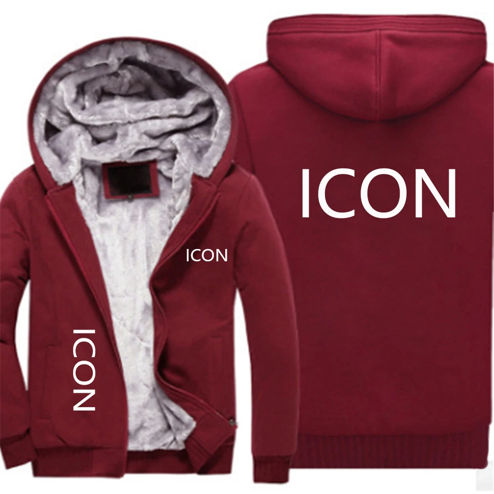 

2021 Winter Leisure Warm Men sports custom street Men's Sweatshirts Streetwear Fleece Thicken Punk Hoodies Mens Zipper Jackets