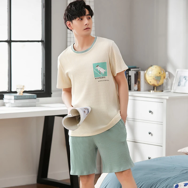 Обновление зеленое летнее платье для мужчин детей одежда сна хлопковое с