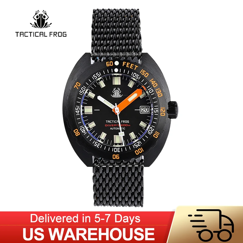 

Tactical Frog SUB300T PVD Coated Diver Watches Men Japan NH35 Automatic Mechanical Sapphire Glass 20Bar Self Winding Mens Watch