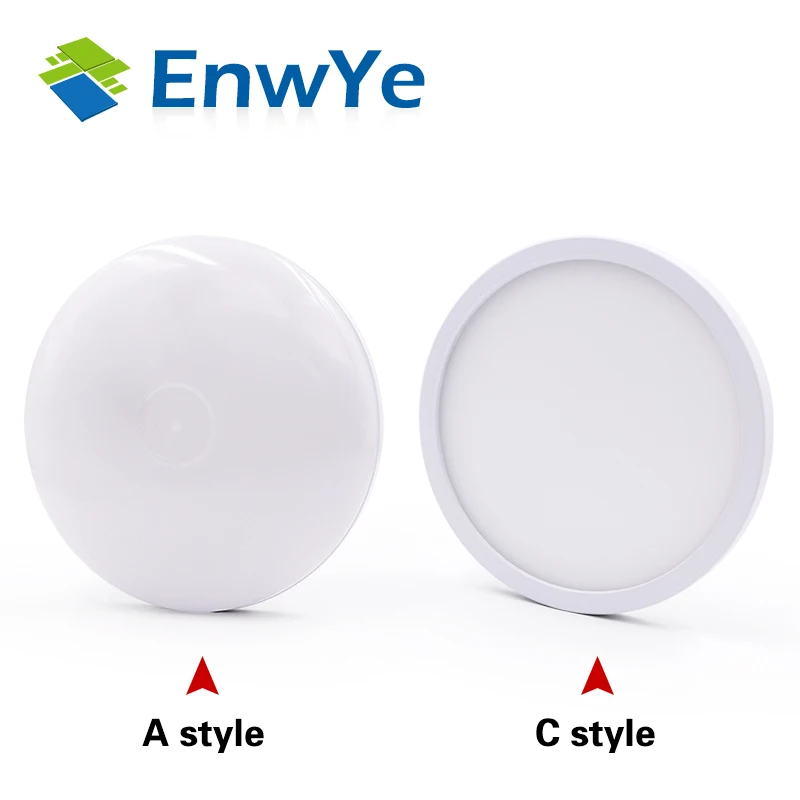 EnwYe 6 Вт, 9 Вт, 13 Вт, 18 Вт, 24 Вт, 36 Вт, 48 Вт, светодиодная Круглая Панель для поверхностного монтажа, светодиодный потолочный светильник AC 85-265 в, лампада, светодиодная лампа
