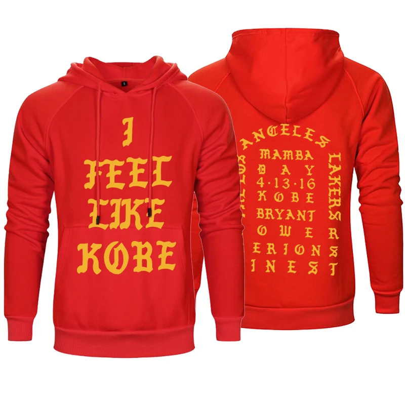 Fleece Hoodies Pullover I Feel Like Kobe Custom Printing Logo Unisex Sweatshirt Winter Long Sleeve Hip Hop Outerwear Dropship | Мужская