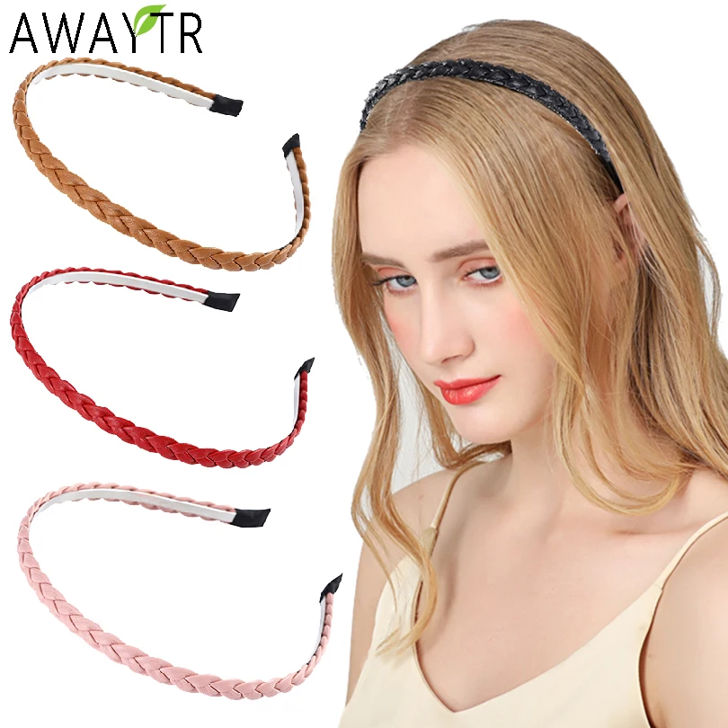 

AWAYTR New Weave Headbands for Women Hairbands Braided Thin Bezel Hair Hoop Bands Daily Fashion Headdress Girls Hair Accessories