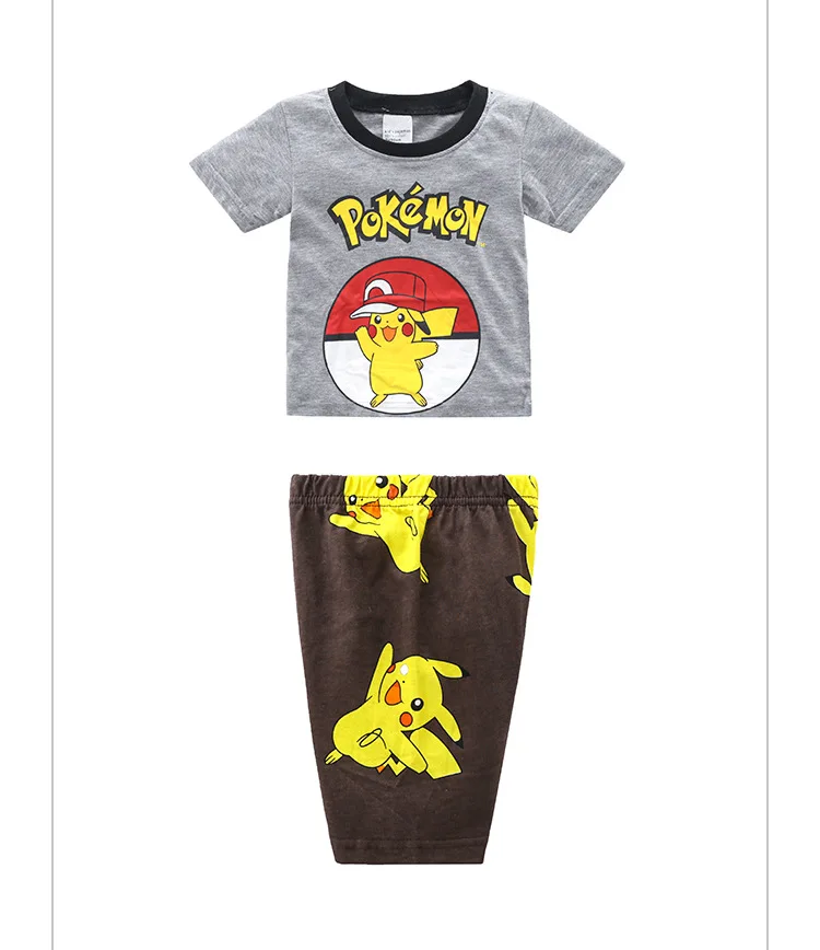 Летняя футболка с покемоном Детское пальто шорты Повседневная Домашняя одежда