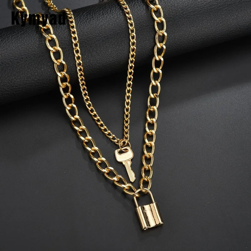 Многослойное женское ожерелье Kymyad колье с подвеской в виде ключа женская