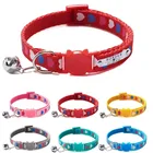 Ожерелье для домашних животных ошейник для котенка ожерелье для милых кошек маленьких собак регулируемые ошейники с колокольчиком поводки для домашних животных кошек аксессуары безопасные пряжки