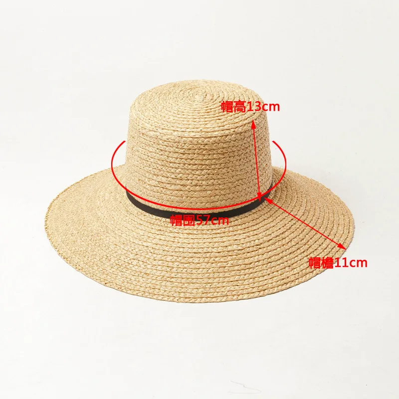

202007-HH7392D HANDMADE RAFFIA ribbon holiday lady sun cap beach women leisure hat