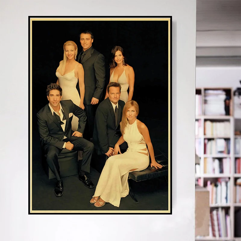 Друзья Росс Геллер Рейчел зеленая Фиби Баффи Моника Высококачественная Картина