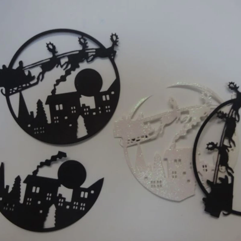 Металлические Вырубные штампы Jingle All The Way In Circle тихие в ночное время для