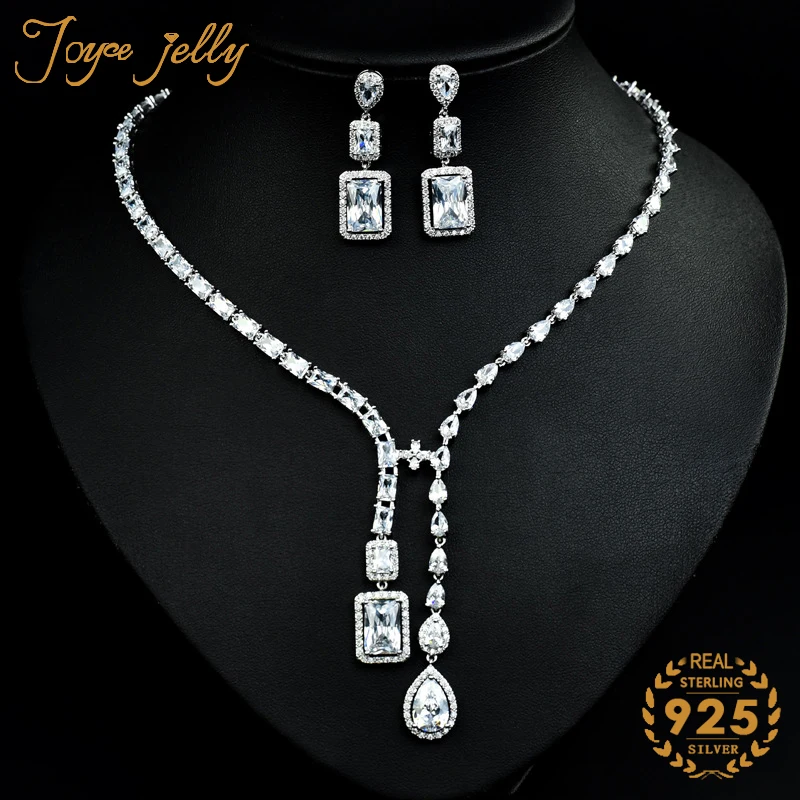 

Женский ювелирный комплект из колье и серёг, из серебра 925 пробы