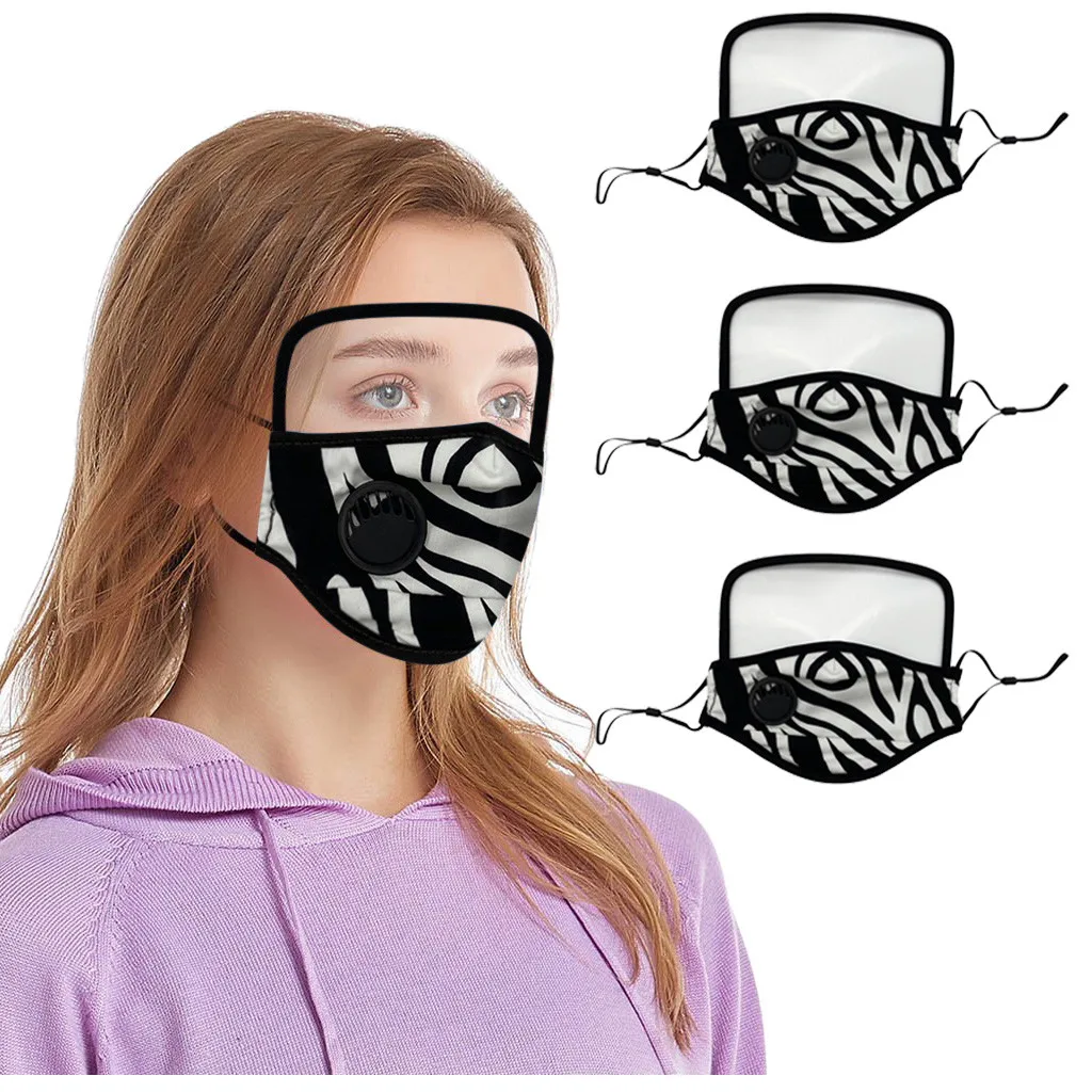 

3PCS Adult Unisex Cotton Mask With Eyes Shield And Breathing Protective Colorful Floral Daisy Printed Mask funda mascarillas