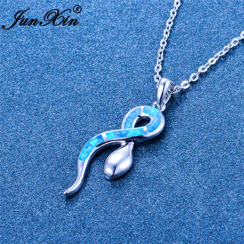 Милые животные змеиная кожа подвеска колье для женщин Настоящее серебро Цвет