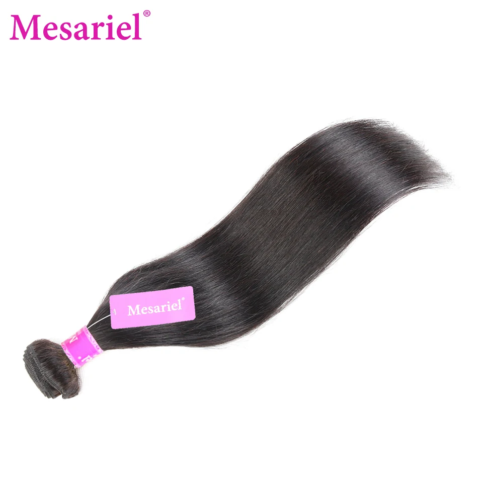 Прямые пряди волос Mesariel бразильские пупряди 100% человеческие пучки натуральный