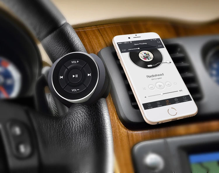 SITAILE беспроводной Bluetooth медиа руль пульт дистанционного управления mp3 Воспроизведение музыки для Android IOS смартфон Bluetooth пульт дистанционного управления
