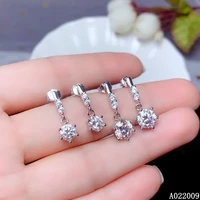 kjjeaxcmy fine jewelry 925 sterling silver inlaid mosang diamond female earrings luxury girl ear stud support test