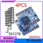 Модуль радиочастотный LoRa SX1276, 868 МГц, сверхнизкая мощность, чип SX1276, приемник связи на большие расстояния, передатчик IOT, SPI IOT с антенной, 4 шт.