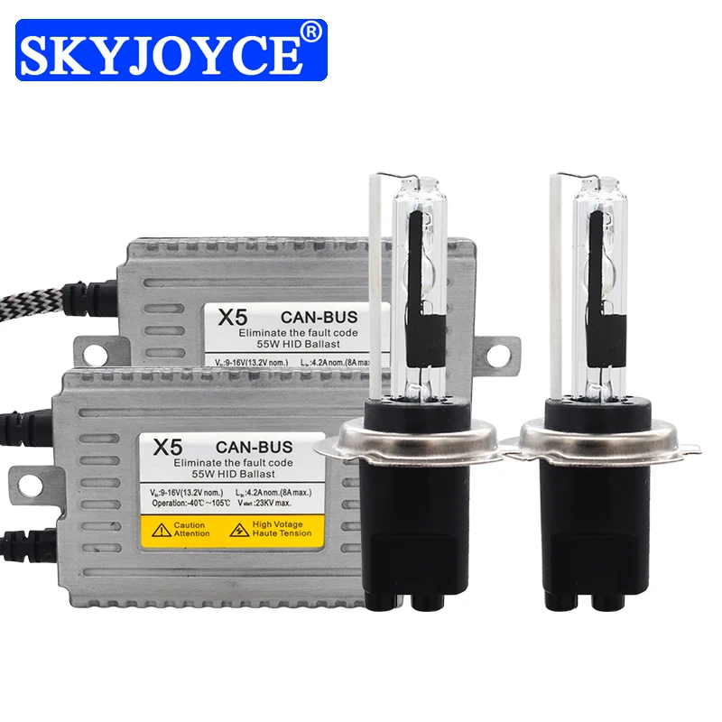 Комплект Ксеноновых HID ламп SKYJOYCE 55 Вт H7CR для зажигания автомобильных фар DLT X5 без