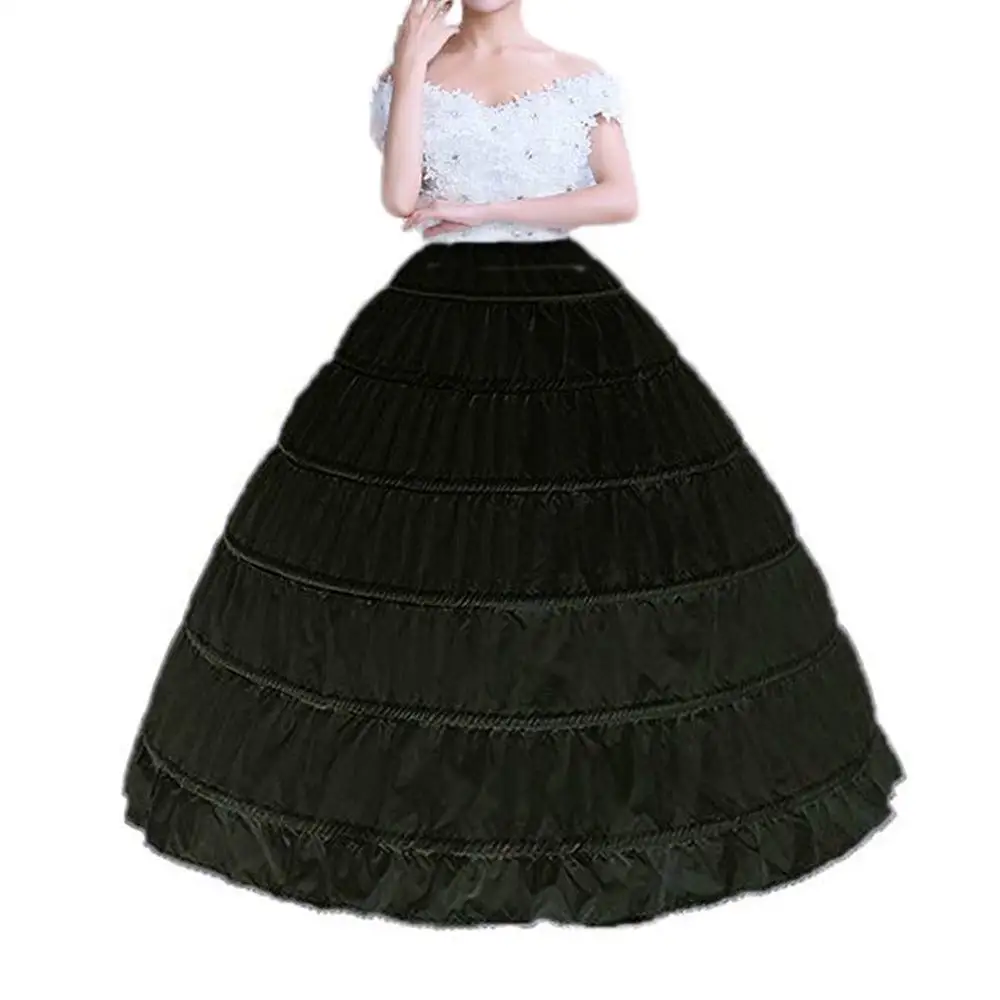 Women Crinoline 6 Hoops Skirt Ball Gown Petticoats Slips Floor Length Full Shape Underskirts for Wedding Dress 2022 | Свадьбы и