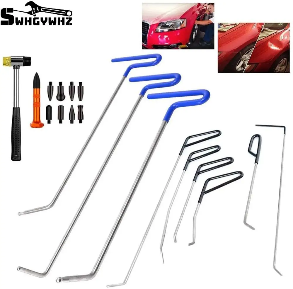 Professional grade Dent Repair Kit for Seamless Nails,With Slider,Hammer,Lift,Bridge,Extractor,LED,Conduit,Glue,Tabs For car