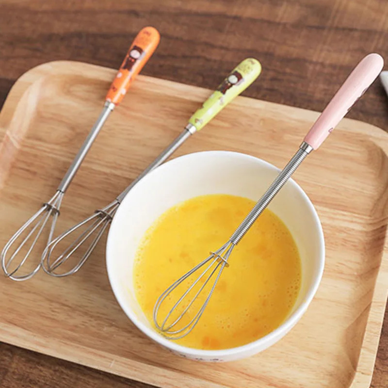 Венчик ручной из нержавеющей стали для взбивания яиц мешалка с шариком кухонная