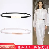 slim waist leather belt womens genuine leather simple versatile dress small belt decorative shirt sexy waist chain