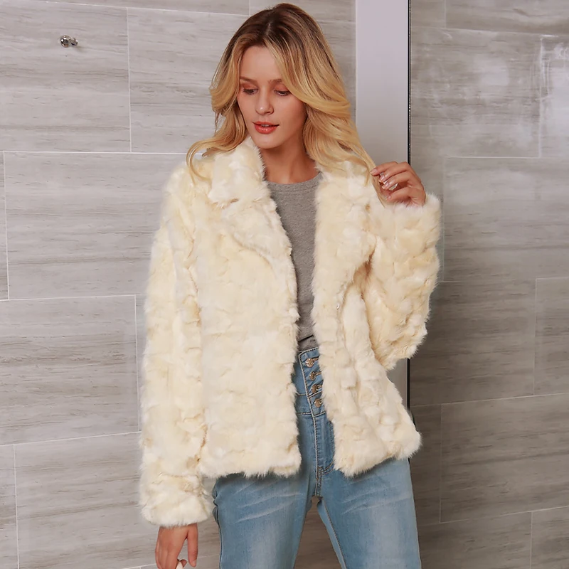 Короткая стильная женская шуба из искусственного меха Осень зима 2020 толстый