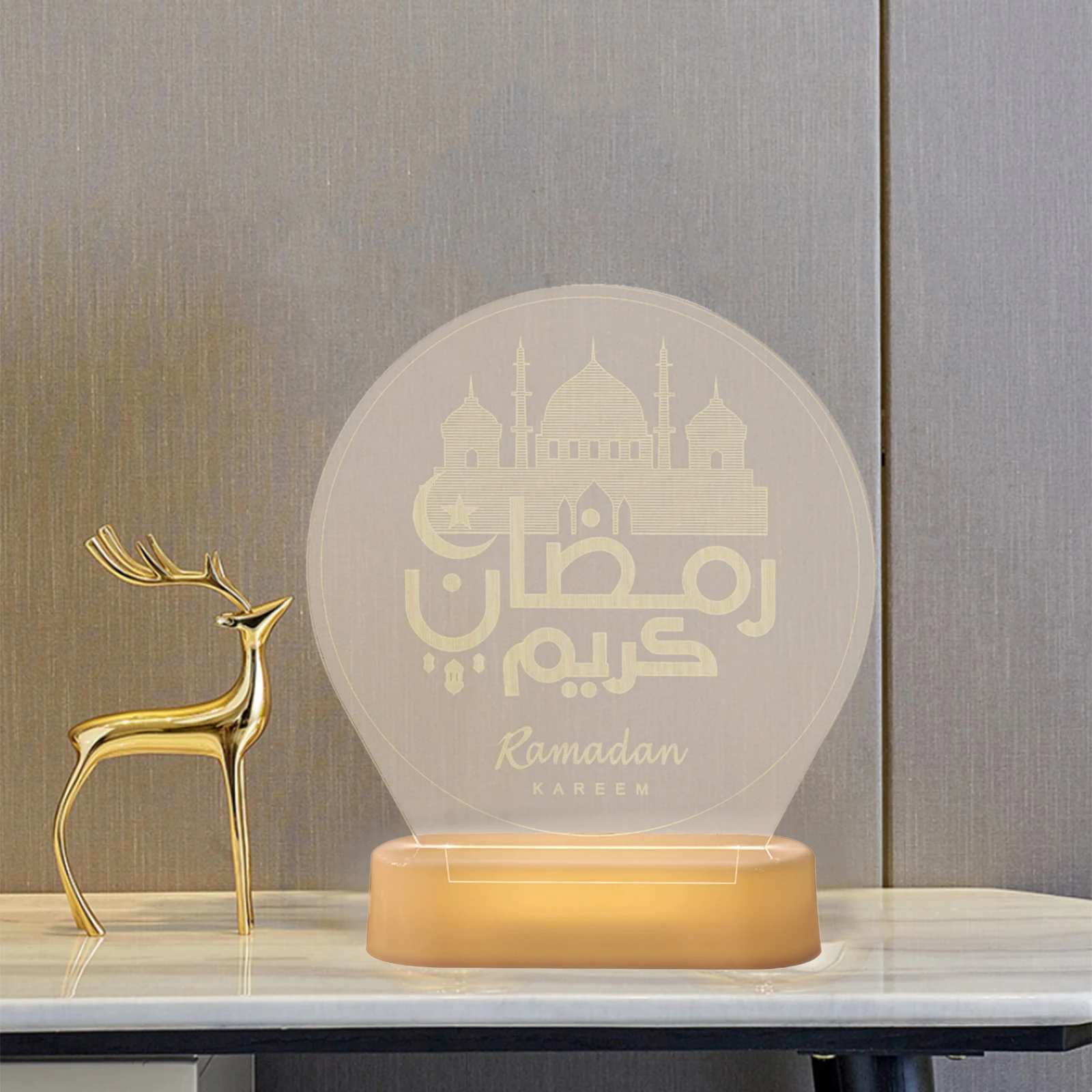 

Ramadan Lamp Islam Mubarak LED Holiday for Home Party Bedroom Decoration