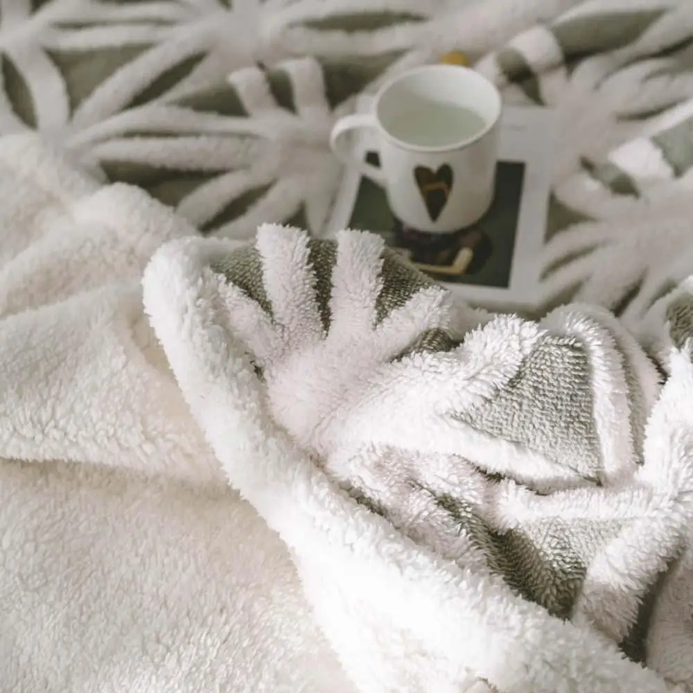 

50 3D Jacquard Double-Sided Throws Blanket Thick Warm Sherpa Berber Fleece Polyester Plaids winter Bedsheet Bedspread
