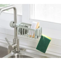 kitchen sink faucet sink storage rack sponge holder dish drain soap brush organizer kitchen towel rack kitchen storage