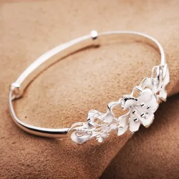 

Korean Fashion Sweet Bauhinia Bracelet Bracelet Women Flower Push-pull Bracelet Tanabata Silver Jewelry Gift Women JSZ049