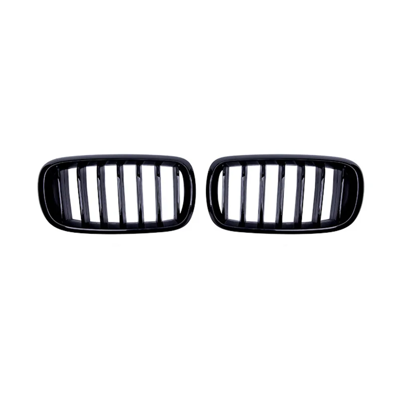 

Perfect fit ABS Racing Grills Front Grille 2Pcs for BMW X5 X6 F15 F16 2014-2017 Glossy Black/Matte Black 1-line Grill