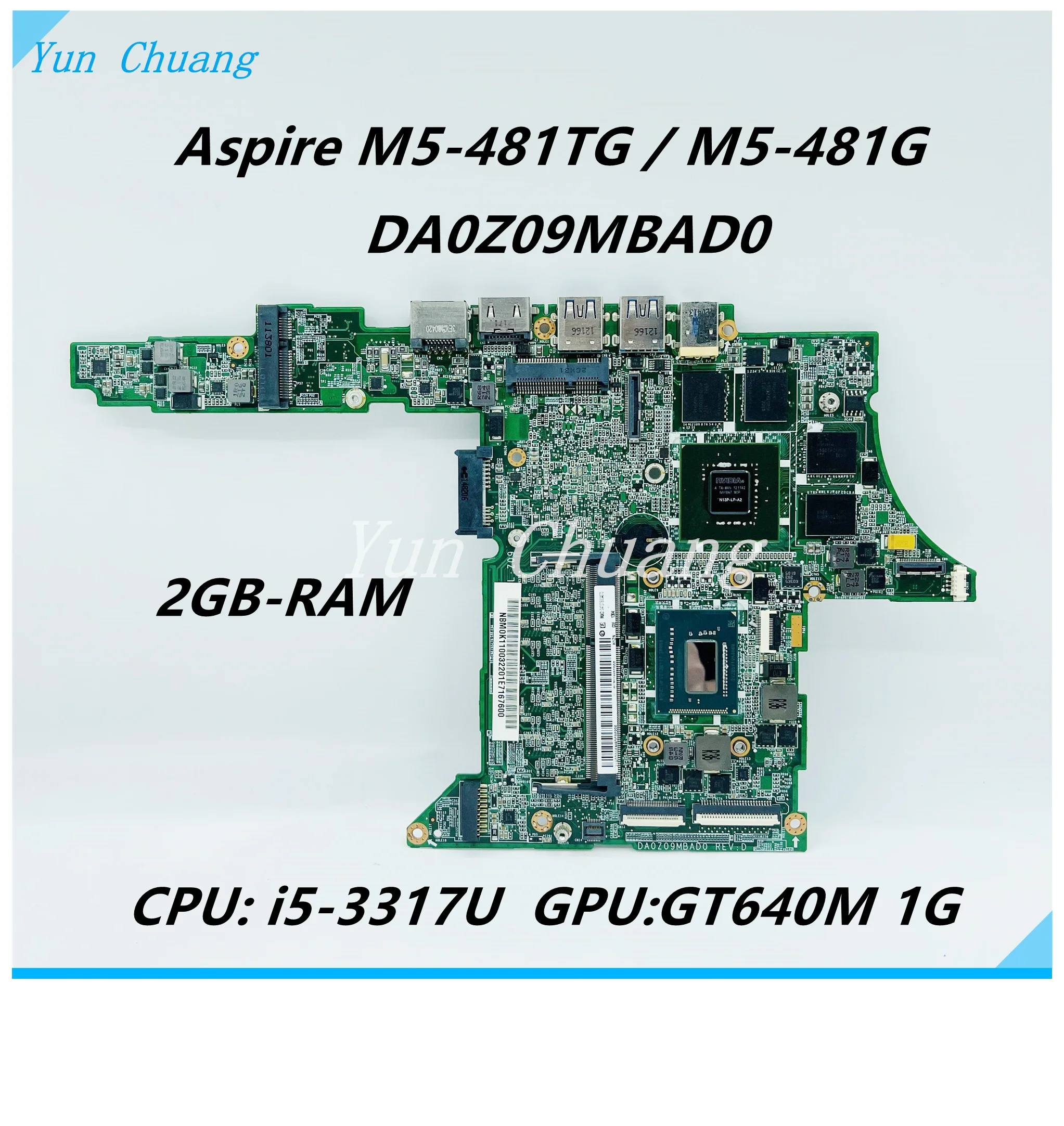 DA0Z09MBAD0 DA0Z09MBAE0 для Acer Aspire M5-481TG M5-481G материнская плата ноутбука с процессором i5-3317U