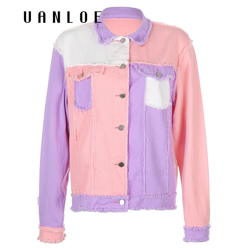 

Weekeep Patchwork Harajuku Jean Jackets Women 2020 Streetwear 90s Vintage Fashion Y2k Aesthetic Denim Coats Casual Autumn Jacket
