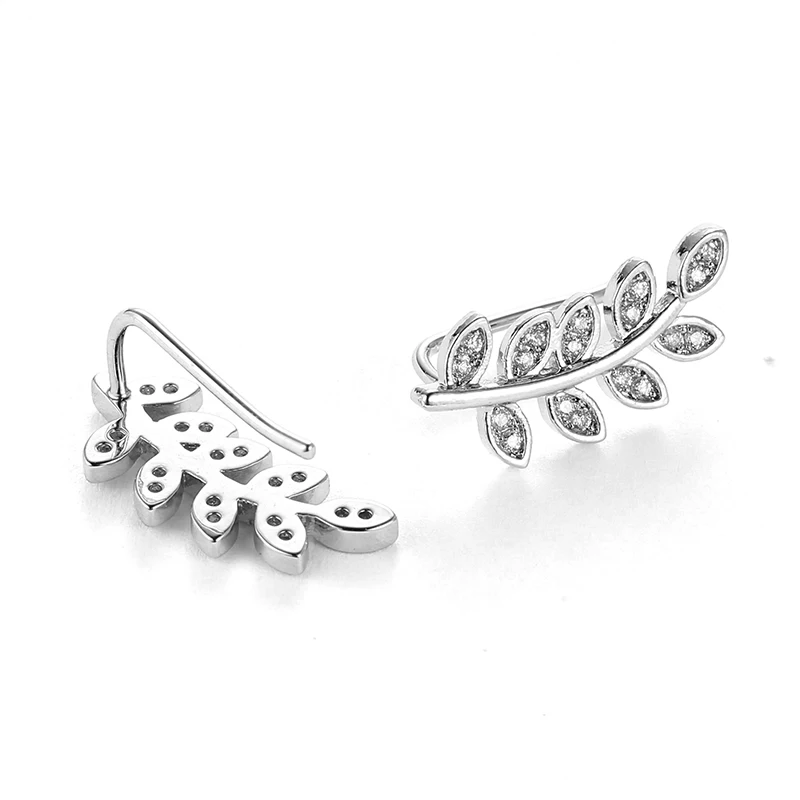 

Fashion Leaf Shape Earrings for Women Cubic Zircon Jewelry Casual LPE002
