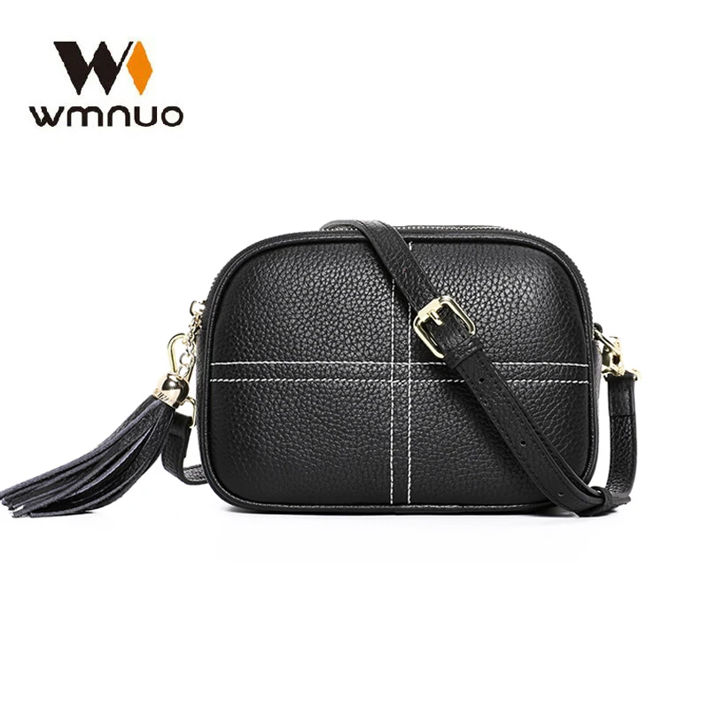 Wmnuo Брендовая женская сумка-конверт с кисточкой из 100% натуральной кожи мягкая