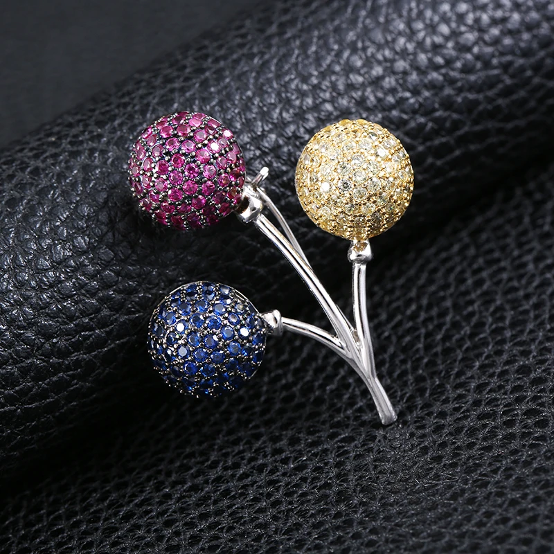 Мультфильм три шара Броши для женщин девочек Радуга цветные воздушные шары