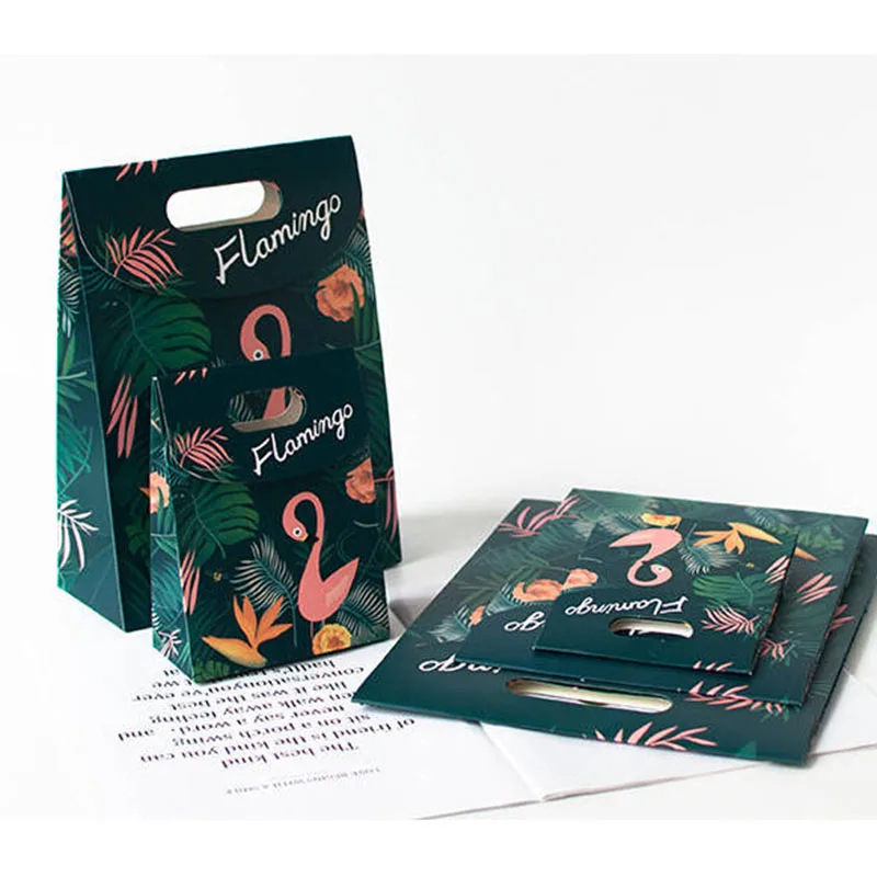 5 шт Фламинго конфеты мешок коробка День рождения бумажная Подарочная сумка
