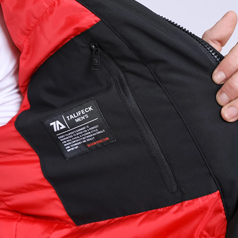 

TALIFECK 2020 New Mens Outerwear Fashion Jacket quality Male Coat Thin Casual solid Stand Collar Long Sleeve Hat detachable