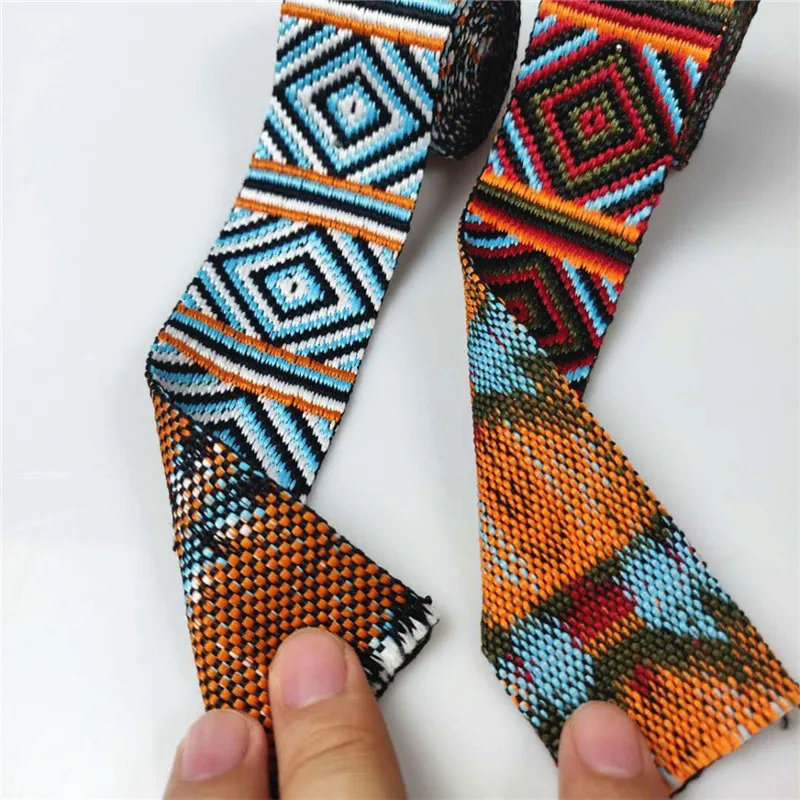 Лента из полиэстера с вышивкой шириной 4 см толстая швейная лента для одежды