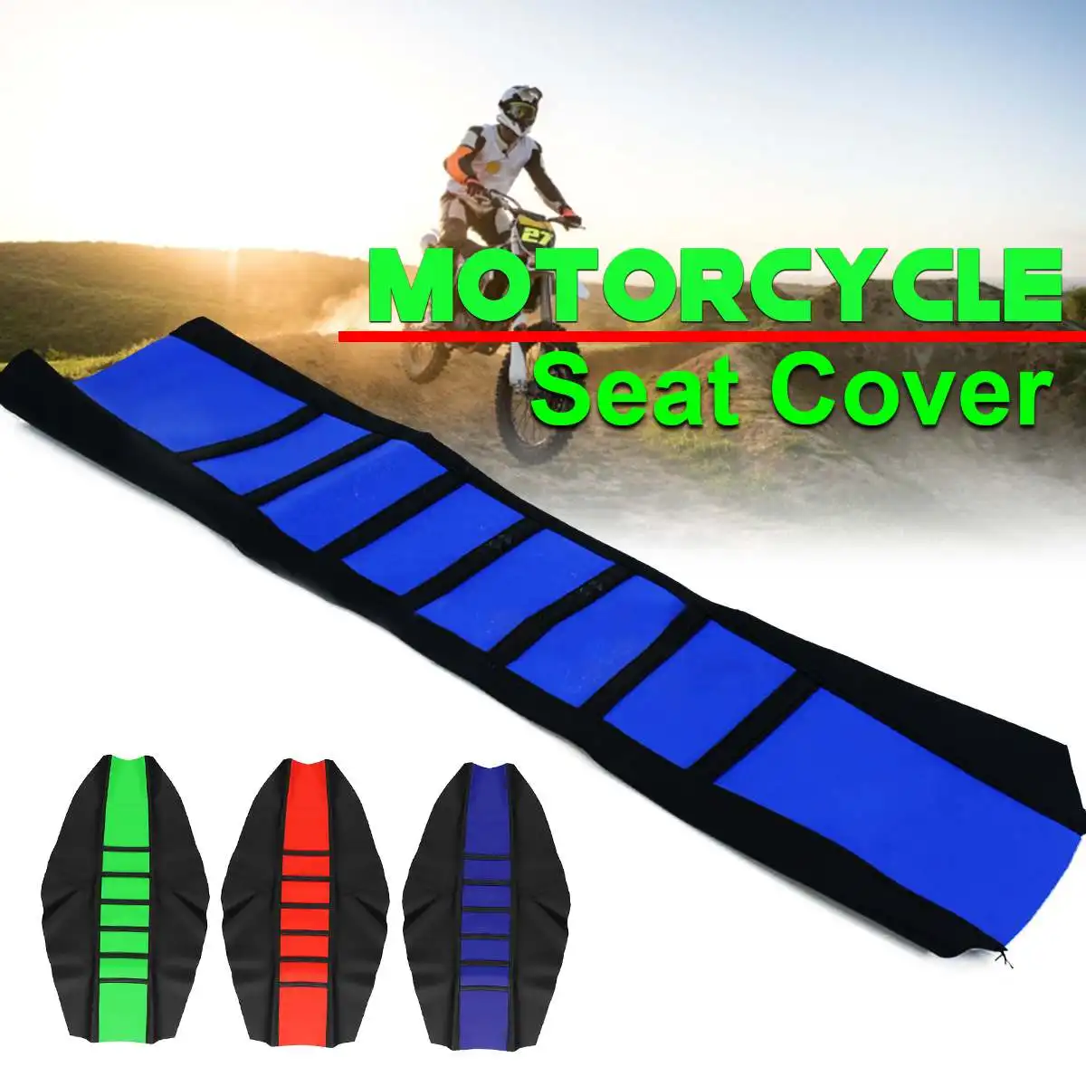 Motorcycles Seat Cover Dirt Bike Off-road Gripper Soft Leather Striped Design + Vinyl Material Wear Resistant Dust-proof | Автомобили и