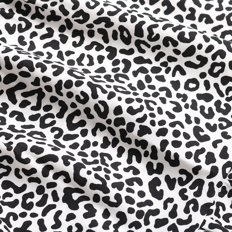 

Women 2021 New Casual Tassel Lace Up Collar Full Sleeve Summer Dress Ladies Slim Leopard Long Dresses Spring New Print Dress