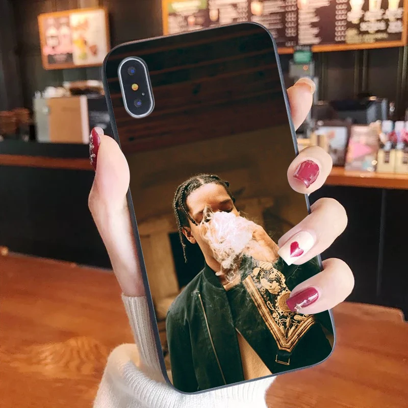 

ASAP Rocky Rapper Soft Silicone Phone Cover for iPhone X XS MAX 6 6S 7 7plus 8 8Plus XR SE2020 12pro 12mini 11pro max
