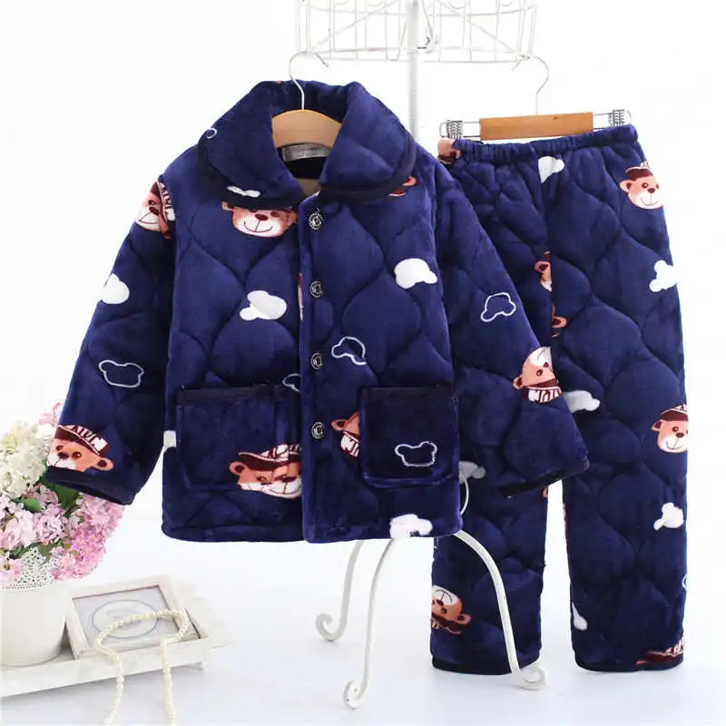 6160 pajama sets Pijama infantil; детская одежда; зимние пижамные комплекты; утепленная Пижама; комплект; детские пижамы; детская фланелевая одежда для сна; пижамы для младенцев - Цвет: 6160 pajama sets