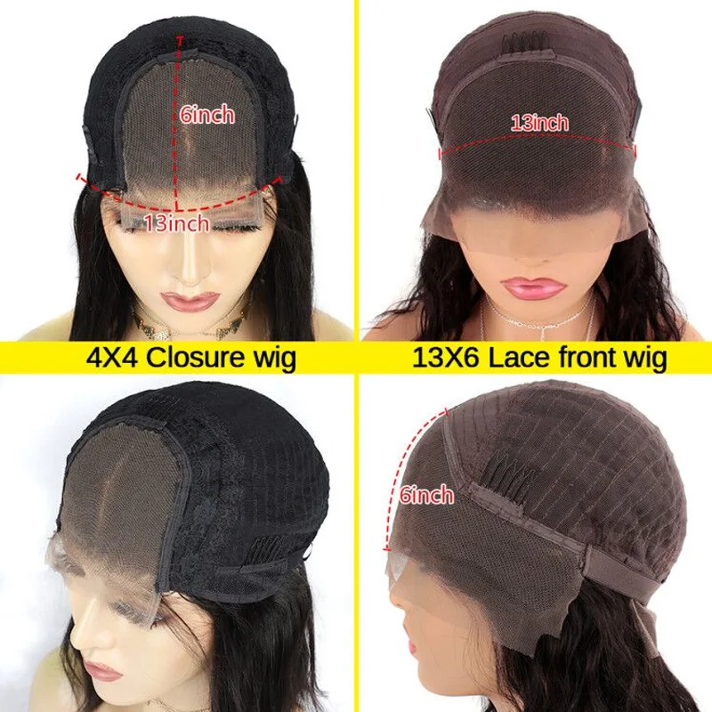 

Invisable 13x6 HD Lace Frontal Wig Natural Straight Human Hair Wigs 5x5 Lace Closure Wig Brazilian Hair Wigs for Women