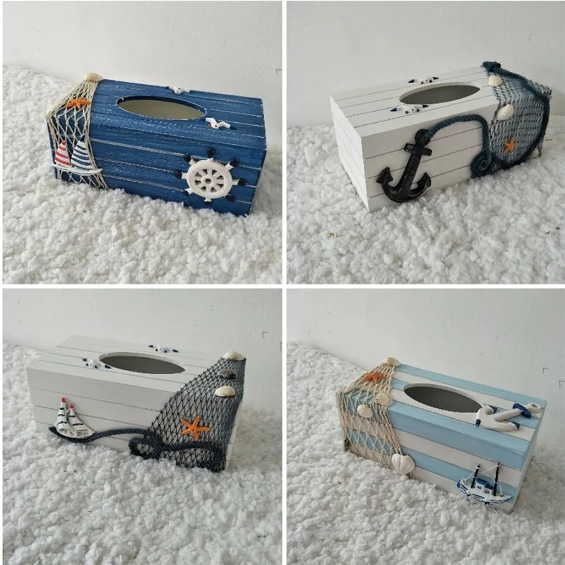 CHENN деревянный штурвал спасательный круг коробка салфеток морская тема