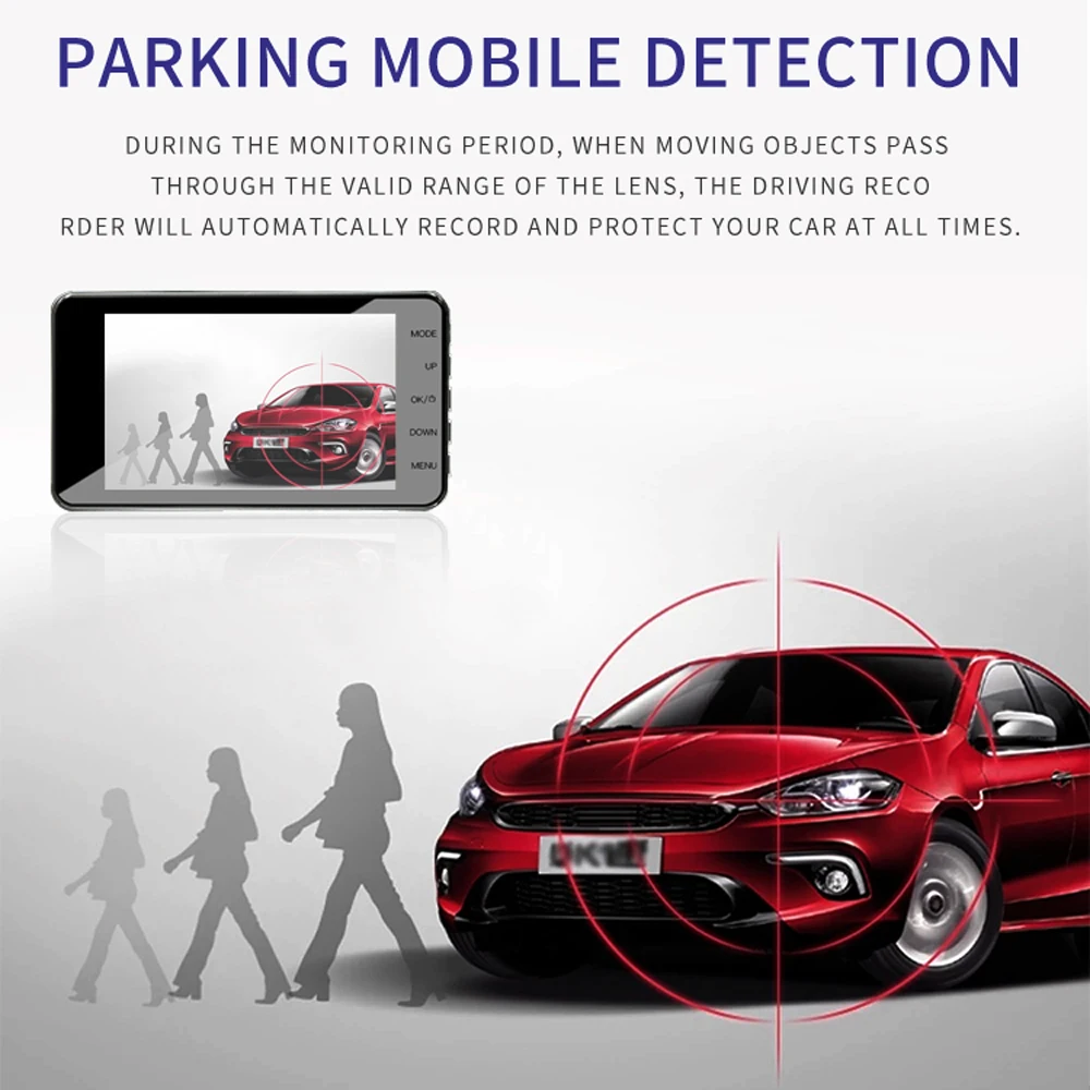 Car DVR Dash Cam Video recorder Rear View Dual Camera Full HD 3.6&quotCycle Recording Night Vision G-sensor Dashcam dvr | Автомобили и