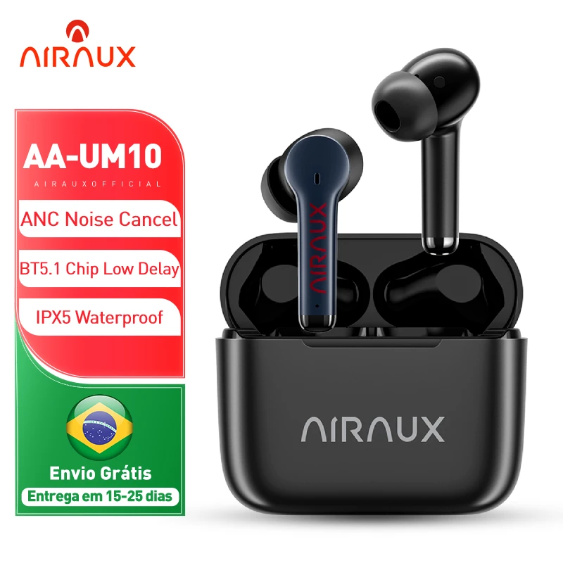 

BlitzWolf AIRAUX AA-UM10 TWS Bluetooth-compatible Earphone Active Noise Cancelling ANC Wireless HiFi Stereo Low Latency Earbuds