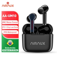 blitzwolf airaux aa um10 tws bluetooth compatible earphone active noise cancelling anc wireless hifi stereo low latency earbuds