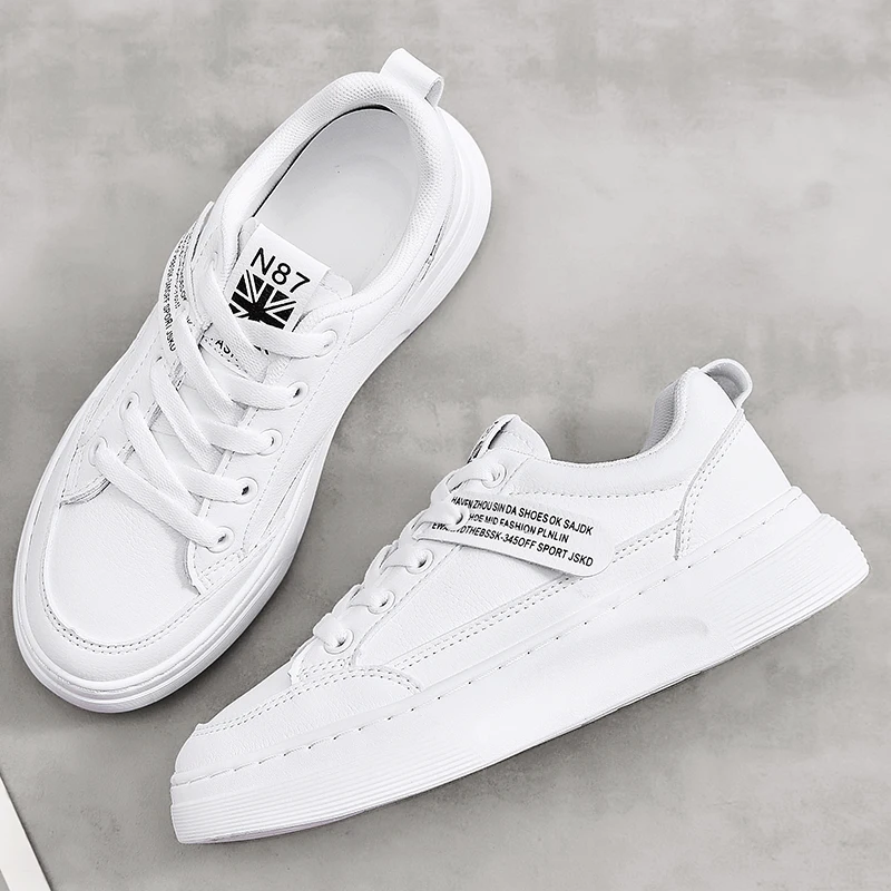 Кроссовки женские из микрофибры Вулканизированная подошва повседневная