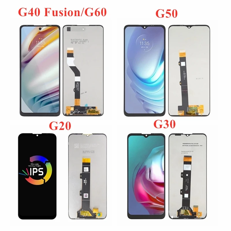 

Сменный ЖК-экран для Motorola Moto G20 G30 G50 G40 Fusion G60, протестированный дисплей в сборе, отличное качество