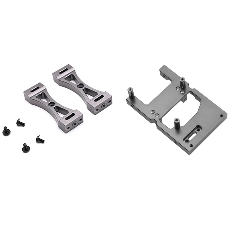 

3 Pcs RC Car Part: 2 Pcs Metal Bracket & 1 Pcs Metal Steering Servo Warehouse Fixed Mounting Bracket